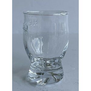 2 Embossed 6 oz. Bar Glasses HPNOTIQ Clear Rock Bottom Barware Liquor Cocktail